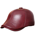 Holmes Genuine Leather Earflaps Duckbill Flat Cap