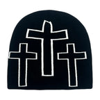 Holy Crosses Winter Knitted Beanie