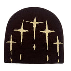 Holy Crosses Winter Knitted Beanie
