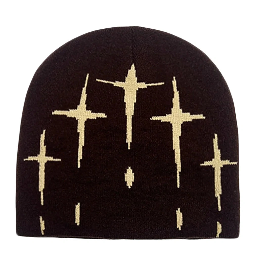 Holy Crosses Winter Knitted Beanie