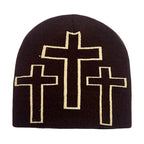 Holy Crosses Winter Knitted Beanie