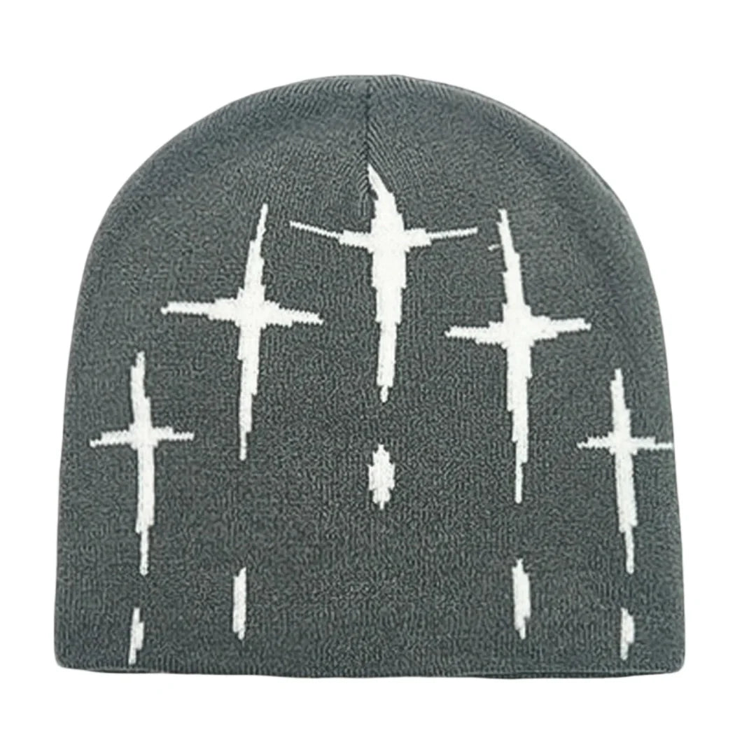 Holy Crosses Winter Knitted Beanie