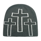 Holy Crosses Winter Knitted Beanie