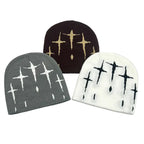 Holy Crosses Winter Knitted Beanie