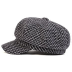 Houston Women Knitted Cotton 8-Panels Newsboy Cap