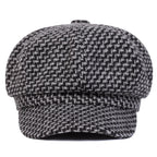 Houston Women Knitted Cotton 8-Panels Newsboy Cap