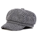 Houston Women Knitted Cotton 8-Panels Newsboy Cap