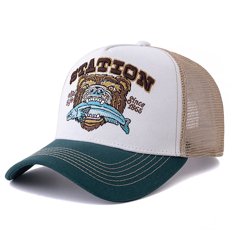 Hunting Bear Station Trucker Cap