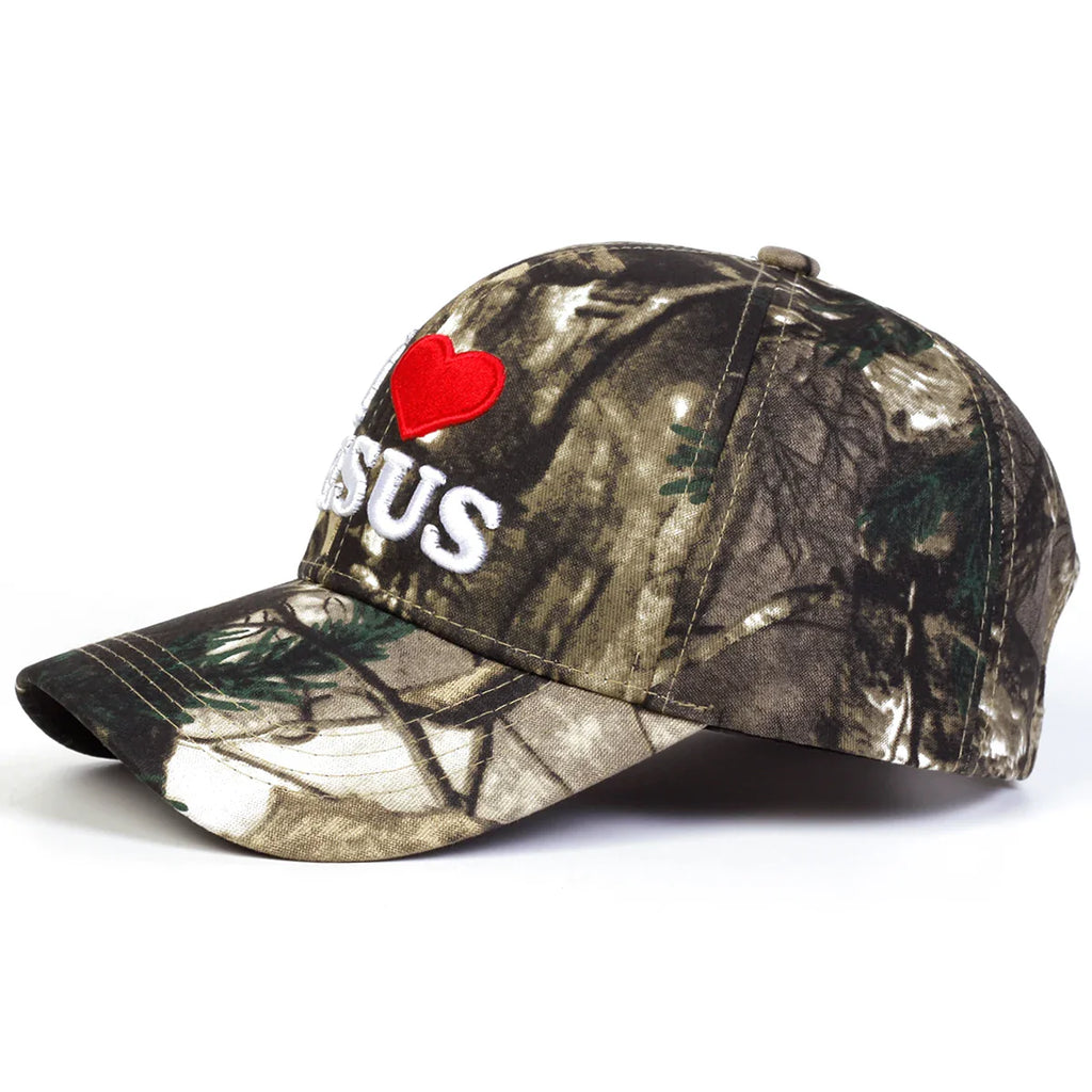 I Love Jesus Camouflage Baseball Cap
