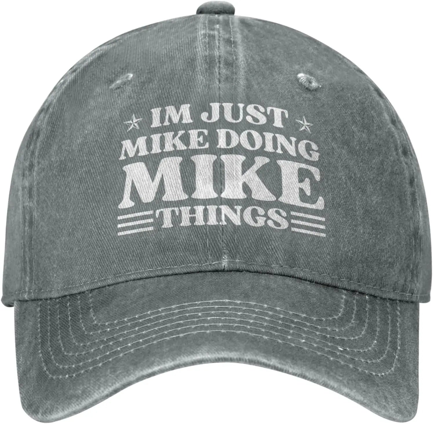 I'm Just Mike Doing Mike Things Denim Baseball Cap