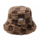 IMMNUE Plaid Fur Bucket Hat
