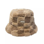 IMMNUE Plaid Fur Bucket Hat