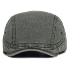 Illinois Washed Cotton Adjustable Flat Cap