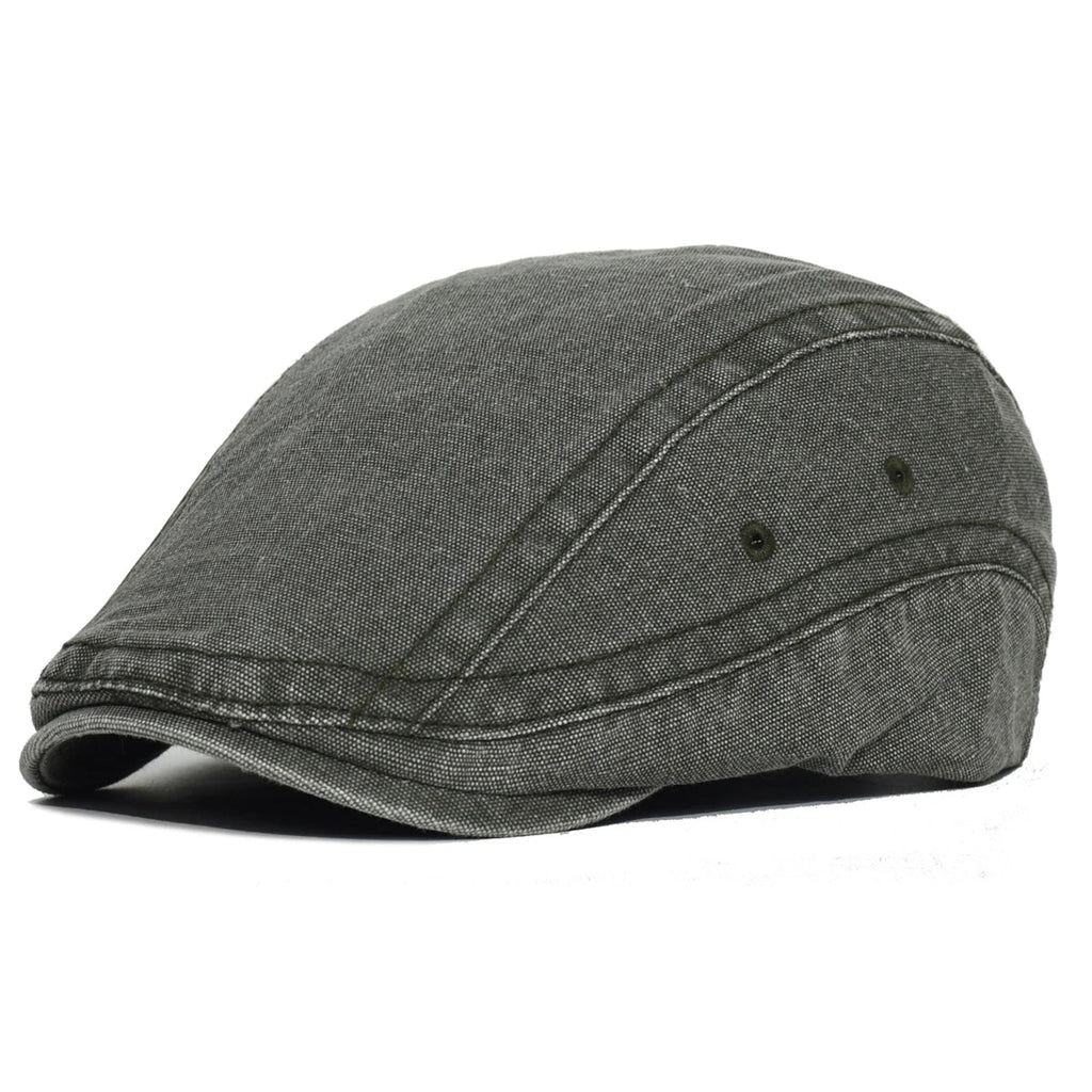 Illinois Washed Cotton Adjustable Flat Cap