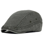Illinois Washed Cotton Adjustable Flat Cap