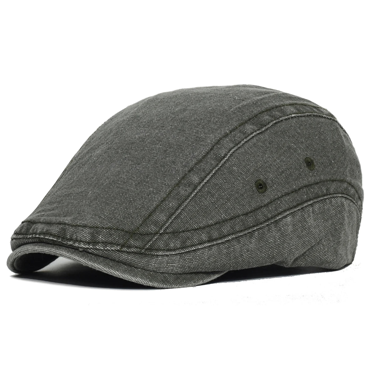 Illinois Washed Cotton Adjustable Flat Cap