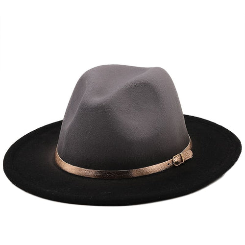 Gray Color Gradient Fedora Hat