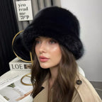 Iowa Winter Women Thick Fur Russian Bucket Hat
