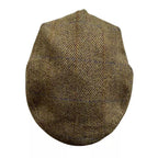 Irish Striped Brown Wool Flat Cap