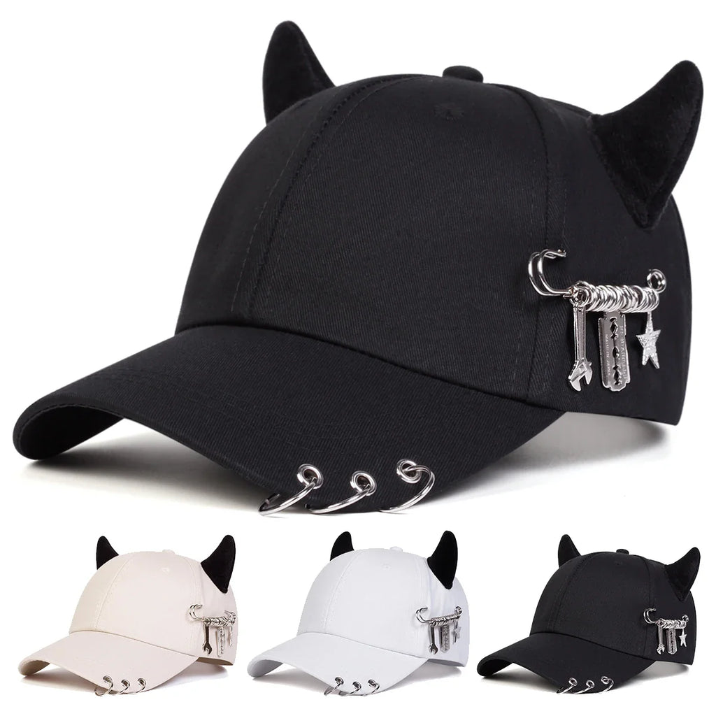 Iron Wrench Horns Baseball Cap