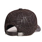 Irregular Stripes Genuine Leather Baseball Cap