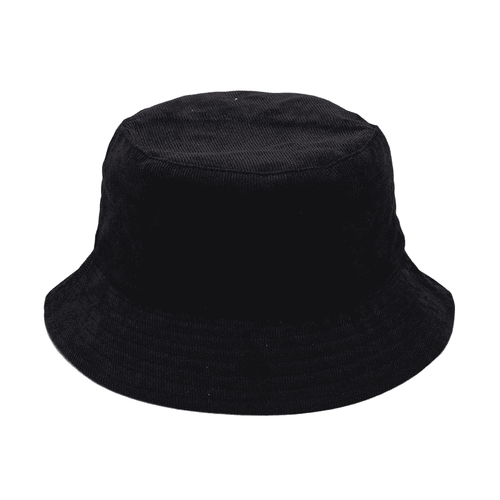 Black Corduroy Bucket Hat