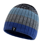 JZML Winter Knitted Striped Beanie