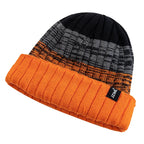 JZML Winter Knitted Striped Beanie