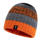 JZML Winter Knitted Striped Beanie
