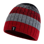 JZML Winter Knitted Striped Beanie