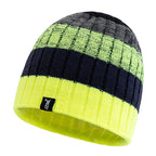 JZML Winter Knitted Striped Beanie