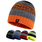 JZML Winter Knitted Striped Beanie