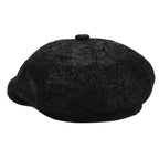 J&J Genuine Suede Leather Newsboy Cap