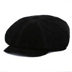 J&J Genuine Suede Leather Newsboy Cap