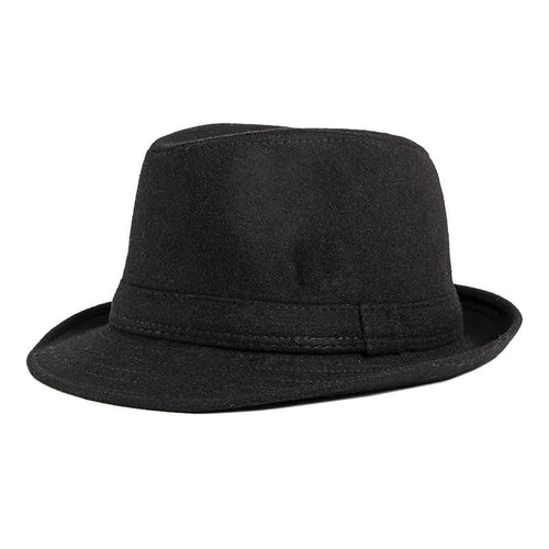 Black Felt Trilby Hat