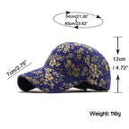 J&M Golden Floral Baseball Cap