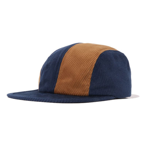 Blue Corduroy Baseball Cap with stripe