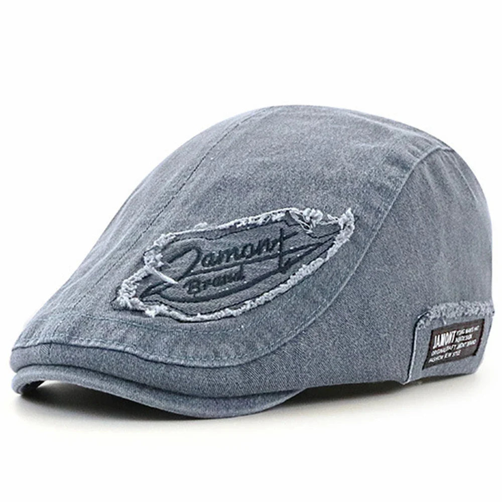 Jamont Scratched Cotton Flat Cap