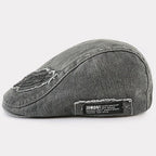 Jamont Scratched Cotton Flat Cap