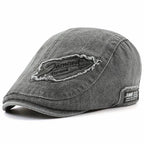 Jamont Scratched Cotton Flat Cap