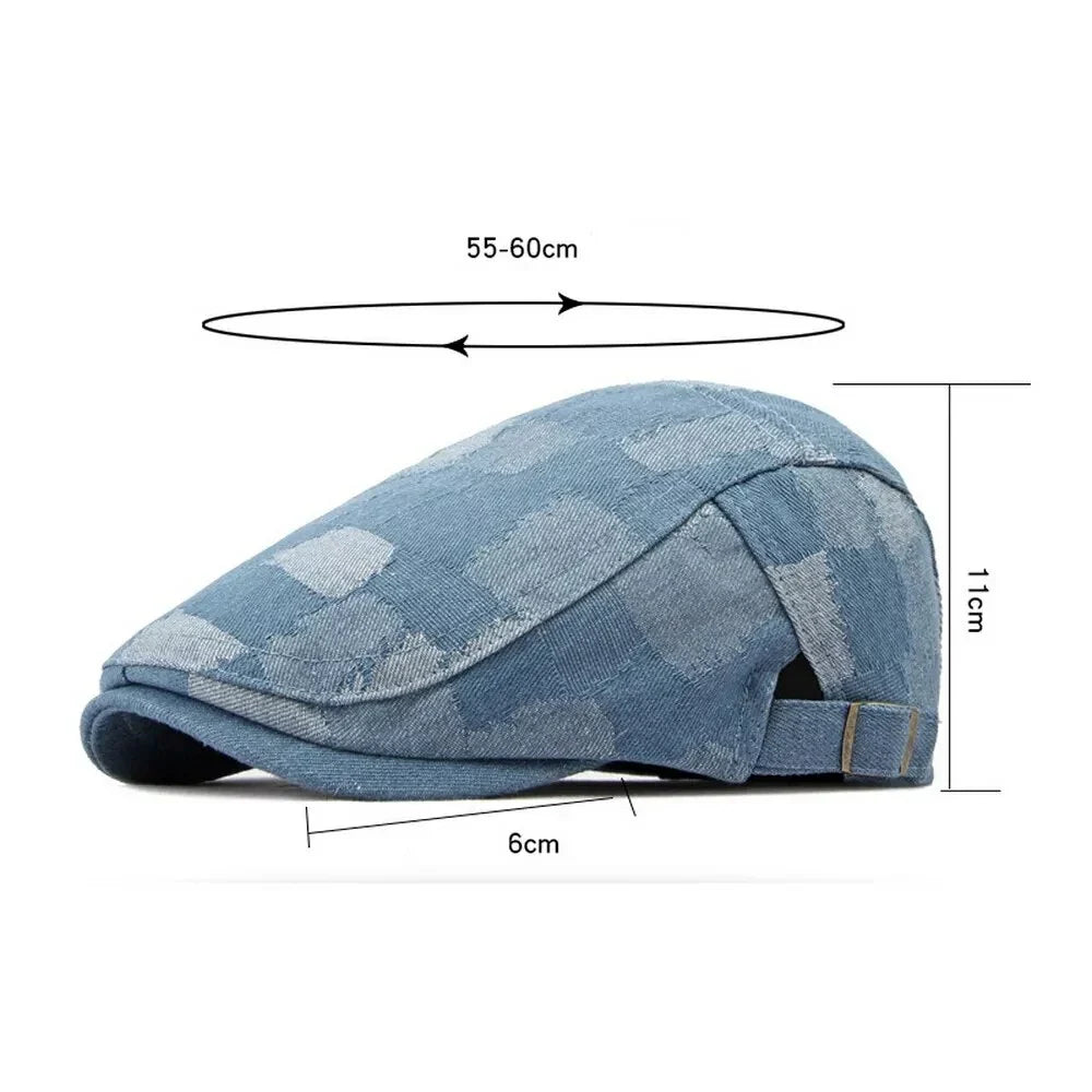 Jaxon Patchwork Cotton Flat Cap