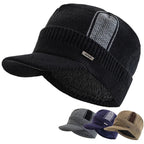 Jeans Knitted Visor Beanie Cap