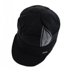 Jeans Knitted Visor Beanie Cap