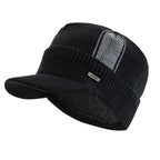 Jeans Knitted Visor Beanie Cap