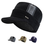 Jeans Knitted Visor Beanie Cap