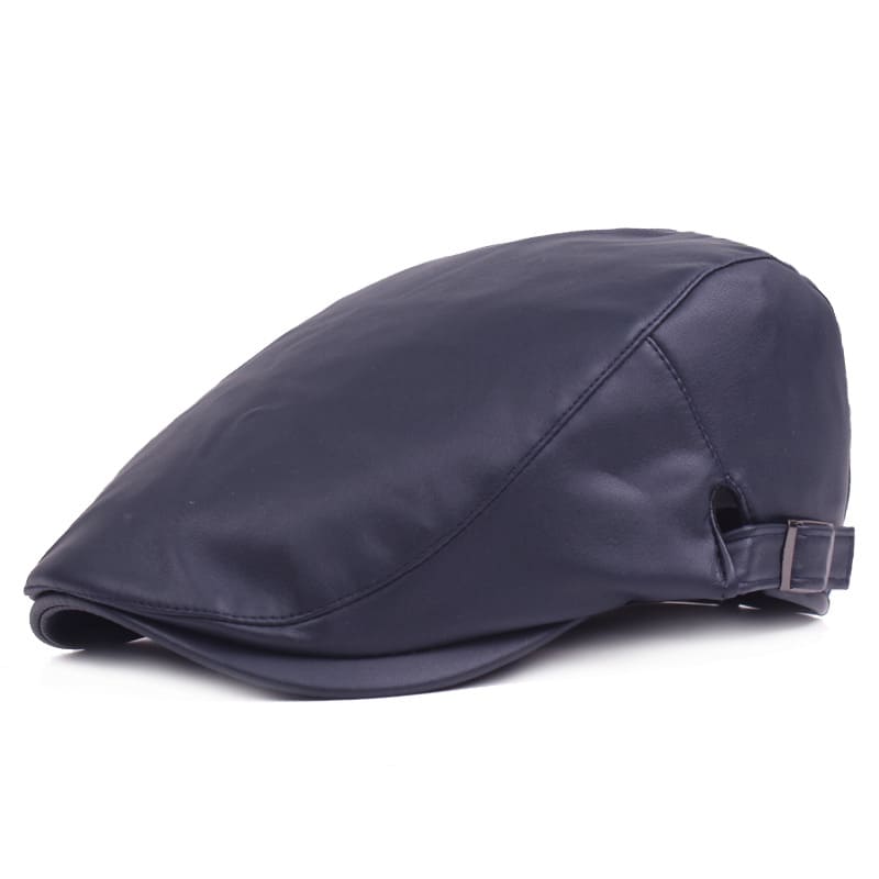 Jerome Leather Flat Cap