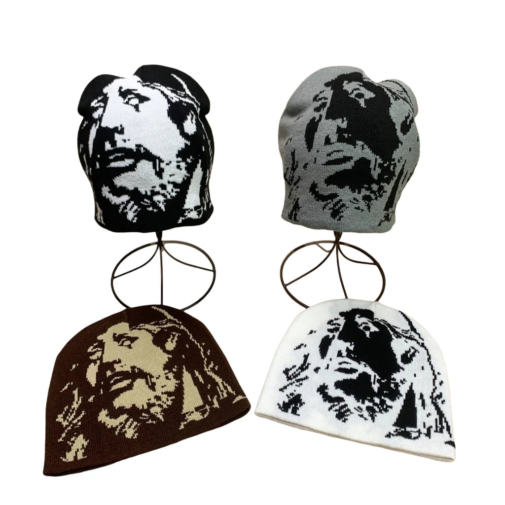 Jesus Christ Face Skully Beanie