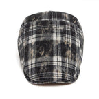 Johnson Plaid Distressed Flat Cap