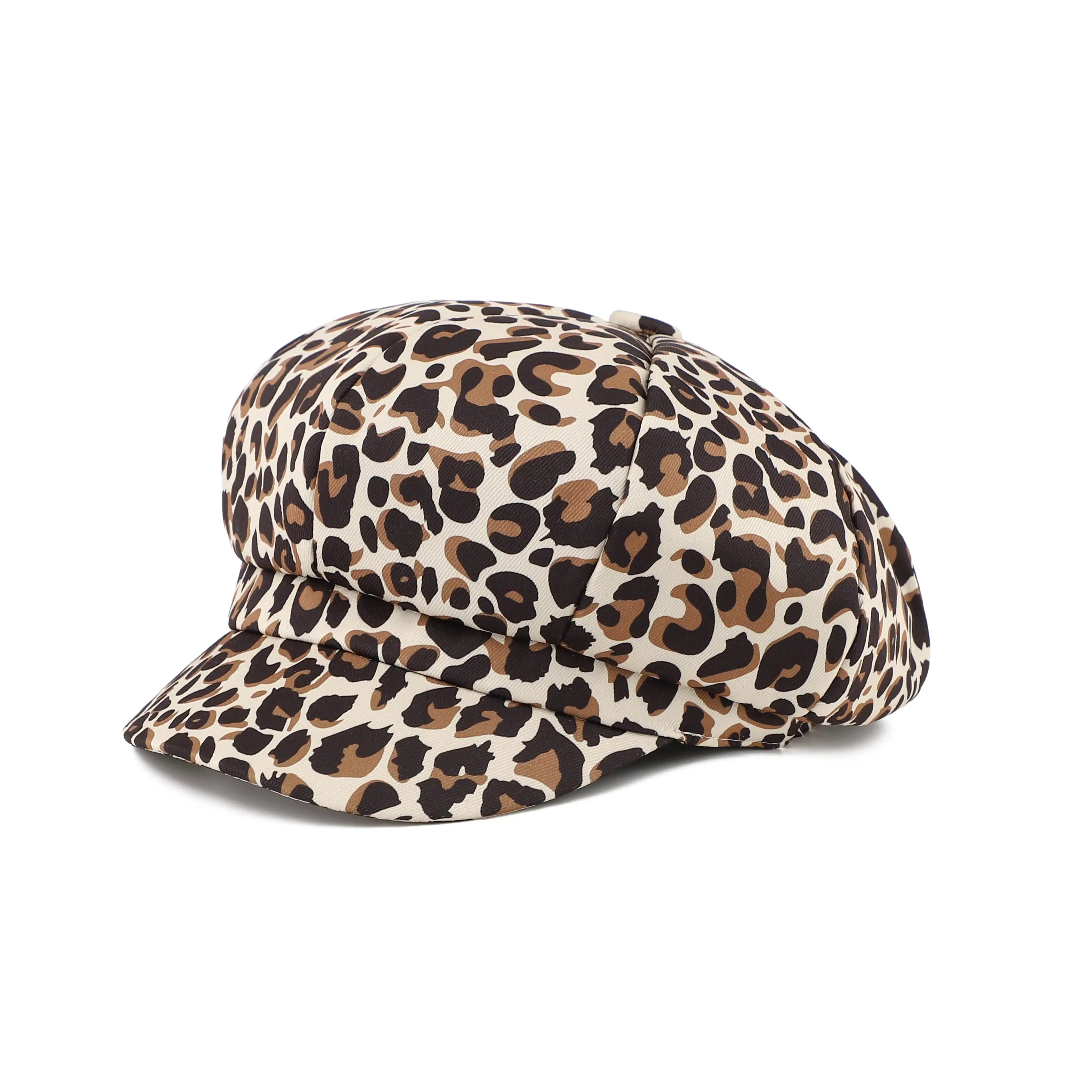 Jolene Women Animal Print 8-Panels Newsboy Cap