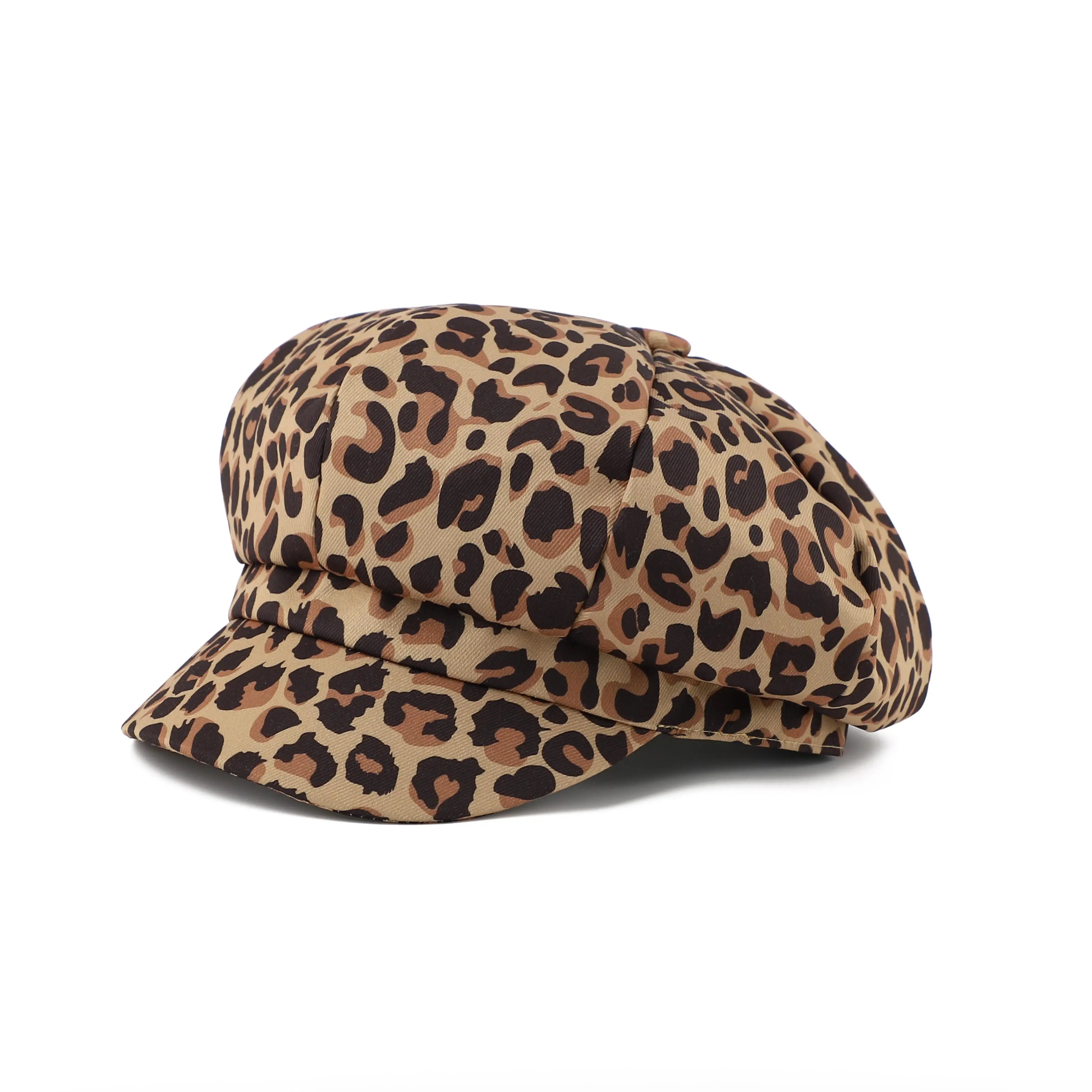 Jolene Women Animal Print 8-Panels Newsboy Cap